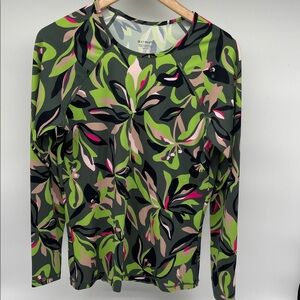 Athleta Point Break Rashguard Liana Floral Women’s Top Size Large